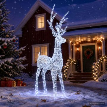 Renna di Natale luminosa a LED 1000 LED Bianco