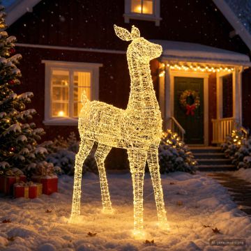 Renna di Natale luminosa a LED LOVIISA 900 LED Bianco caldo