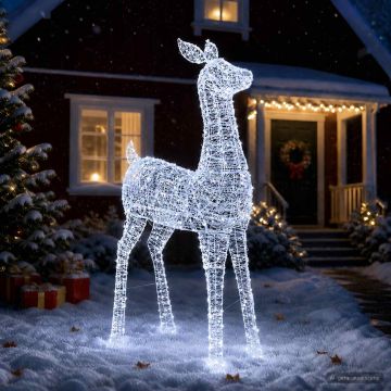 Renna di Natale luminosa a LED LOVIISA 900 LED Bianco