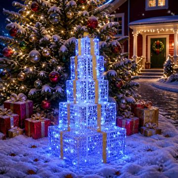 Pacchi regalo di Natale impilabili con LED 250 LED Blu