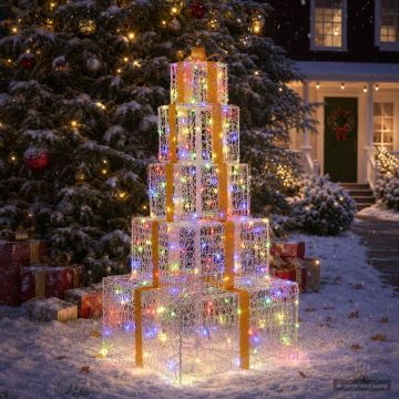 Pacchi regalo di Natale impilabili con LED 250 LED Multicolore