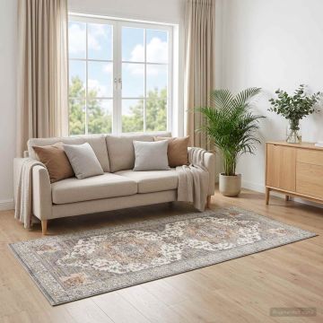 Tappeto ORIZ Marrone 80 x 200 cm 100% Poliestere