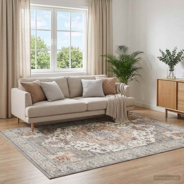 Tappeto ORIZ Marrone 240 x 240 cm 100% Poliestere