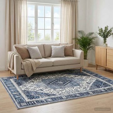 Tappeto ORIZ Blu Scuro 120 x 170 cm 100% Poliestere