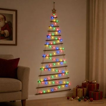 Albero di Natale appeso 210 cm 130 LED Multicolore