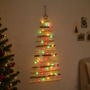 Albero di Natale appeso 120 cm 50 LED Multicolore