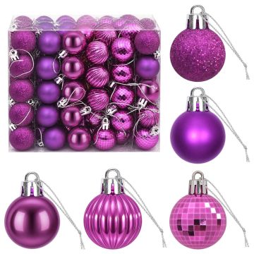 Set di Palline di Natale 150 pz Lillà 3 cm Polistirolo