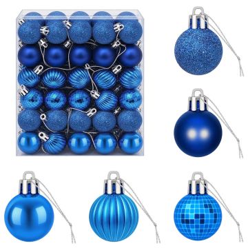 Set di Palline di Natale 150 pz Blu 3 cm Polistirolo