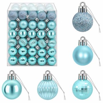 Set di Palline di Natale 150 pz Turchese 3 cm Polistirolo
