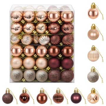 Set di Palline di Natale 150 pz Champagne e marrone 3 cm