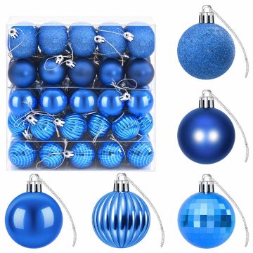 Set di Palline di Natale 100 pz Blu 4 cm Polistirolo