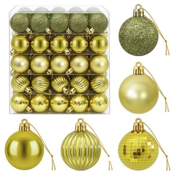 Set di Palline di Natale 100 pz Verde chiaro 4 cm Polistirolo