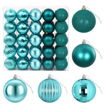 Set di Palline di Natale 50 pz Verde 8 cm Polistirolo