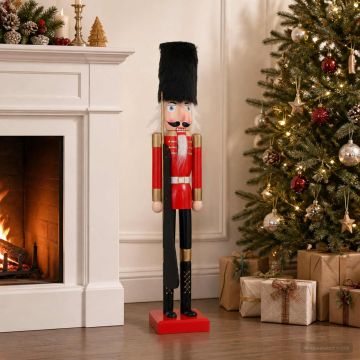 Schiaccianoci di Natale TURKU Rosso e nero 91 cm