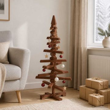 Albero di Natale in legno KOTKA 90 cm Legno Massello di Pino