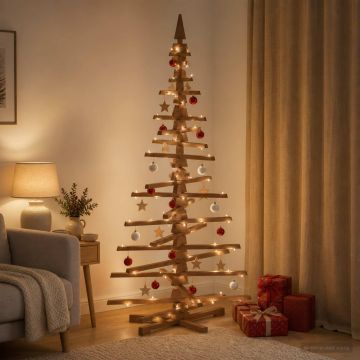 Albero di Natale in legno KOTKA 180 cm Legno Massello di Pino