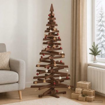 Albero di Natale in legno KOTKA 180 cm Legno Massello di Pino