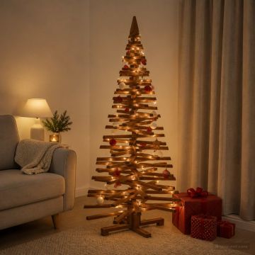 Albero di Natale in legno KOTKA 150 cm Legno Massello di Pino