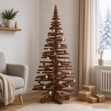 Albero di Natale in legno KOTKA 180 cm Legno Massello di Pino
