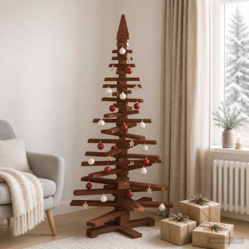 Albero di Natale in legno KOTKA 150 cm Legno Massello di Pino