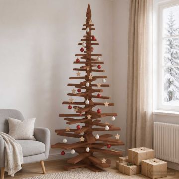 Albero di Natale in legno KOTKA 210 cm Legno Massello di Pino