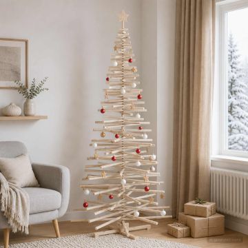 Albero di Natale in legno KOTKA 240 cm Legno Massello di Pino