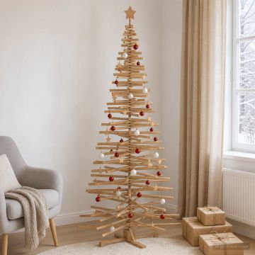 Albero di Natale in legno KOTKA 240 cm Legno Massello di Pino