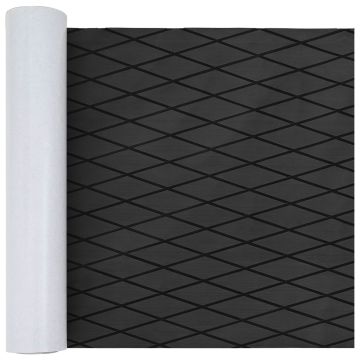 Tappetino per Barche Rigato Grigio Scuro e Nero 190 x 70 cm EVA