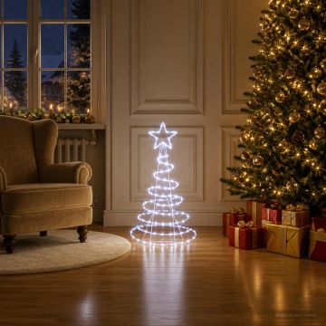 Sagoma albero di Natale LED LOVIISA 100 LED Bianco freddo