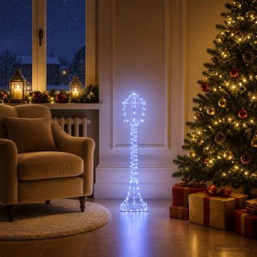 Lampione di Natale LED LOVIISA 160 LED Blu 24 x 24 x 102 cm