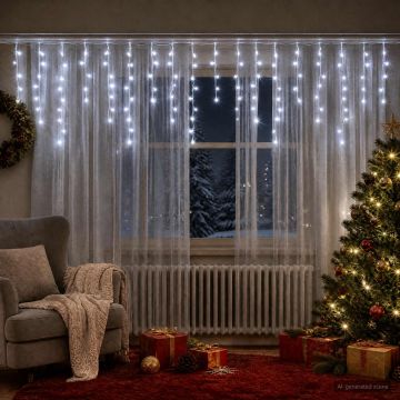 Tende di luci 210 LED Bianco freddo 500 x 72 cm