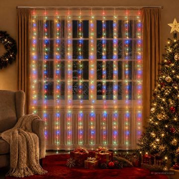 Tenda luminosa Trasparente 300 x 300 cm PVC 300 LED