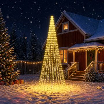 Albero di Natale LED 385 cm 1148 LED Bianco caldo Ferro Nero