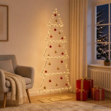 Albero di Natale in metallo con supporto KUOPIO 150 cm Acciaio