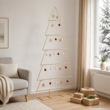 Albero di Natale in metallo con supporto KUOPIO 180 cm Acciaio