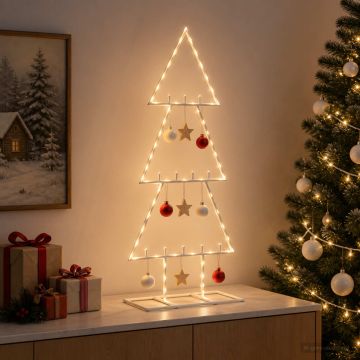 Albero di Natale in metallo con supporto KUOPIO 60 cm Acciaio