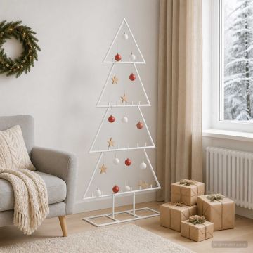 Albero di Natale in metallo con supporto KUOPIO 125 cm Acciaio