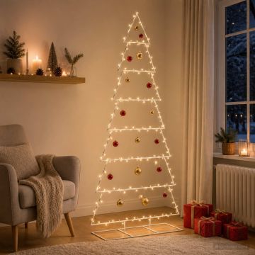 Albero di Natale in metallo con supporto KUOPIO 210 cm Acciaio