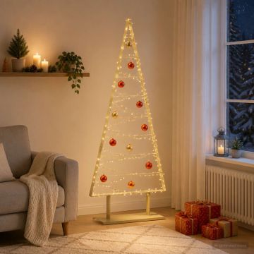 Albero di Natale in metallo KUOPIO 180 cm Acciaio Oro
