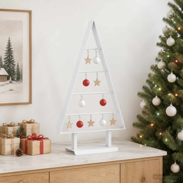 Albero di Natale in metallo KUOPIO 60 cm Acciaio Bianco