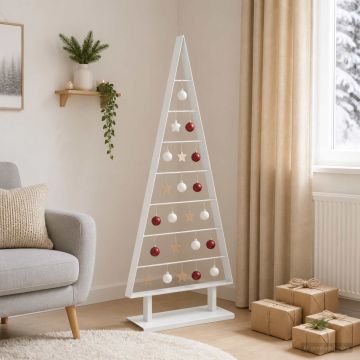 Albero di Natale in metallo KUOPIO 125 cm Acciaio Bianco