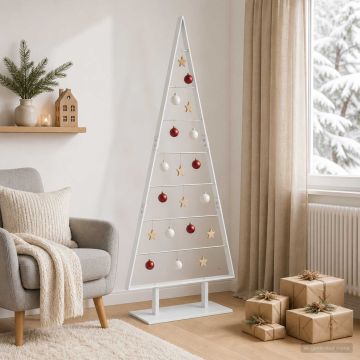 Albero di Natale in metallo KUOPIO 150 cm Acciaio Bianco