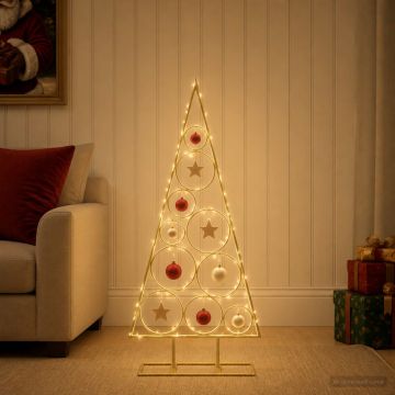 Albero di Natale in Metallo con Supporto Circolare KUOPIO 90 cm