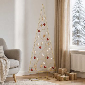 Albero di Natale in Metallo con Supporto Circolare KUOPIO