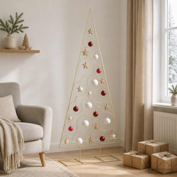 Albero di Natale in Metallo con Supporto Circolare KUOPIO
