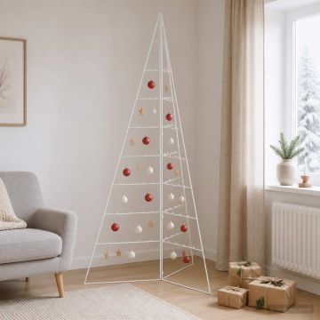 Albero di Natale in metallo KUOPIO 180 cm Acciaio Bianco