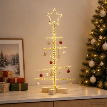 Albero di Natale in metallo con supporto KUOPIO 60 cm Acciaio