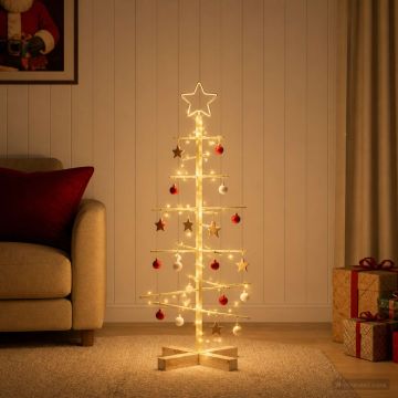 Albero di Natale in metallo con supporto KUOPIO 90 cm Acciaio