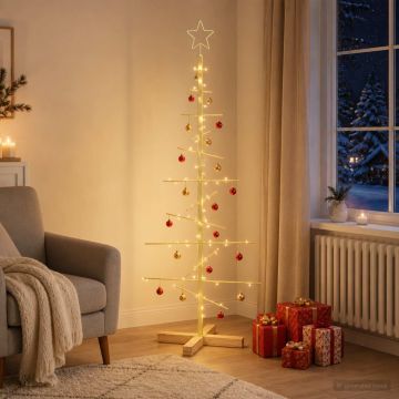 Albero di Natale in metallo con supporto KUOPIO 120 cm Acciaio