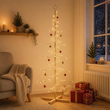 Albero di Natale in metallo con supporto KUOPIO 180 cm Acciaio